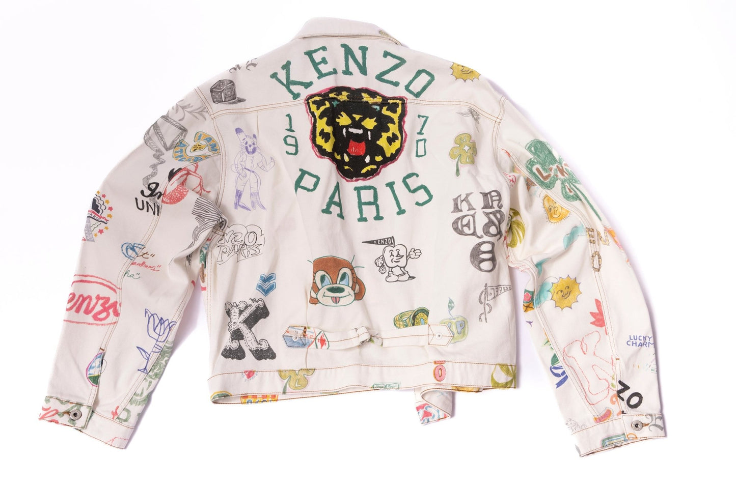 Kenzo Graphic Print Denim Jacket - supergl0rious