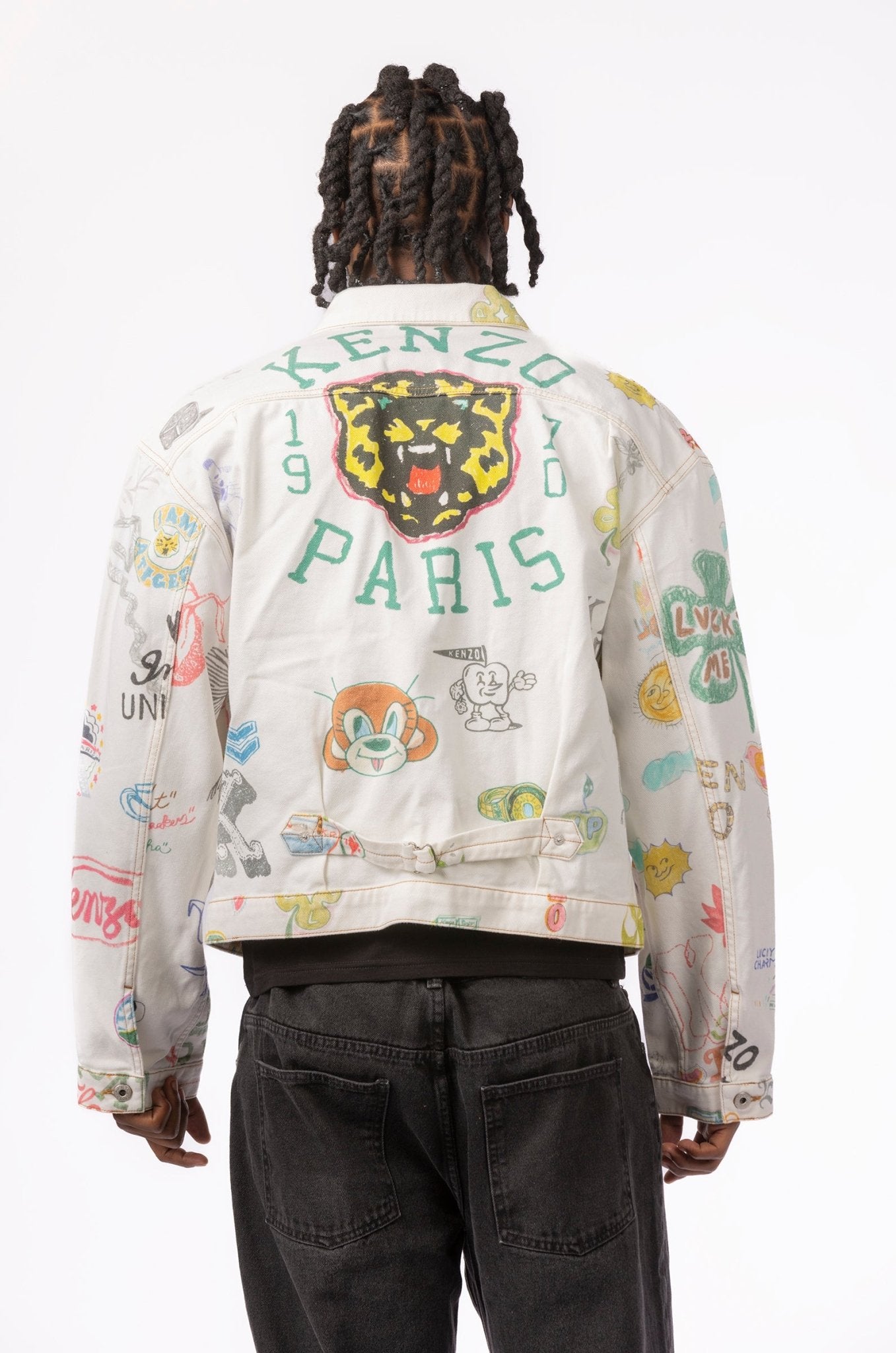 Kenzo Graphic Print Denim Jacket - supergl0rious