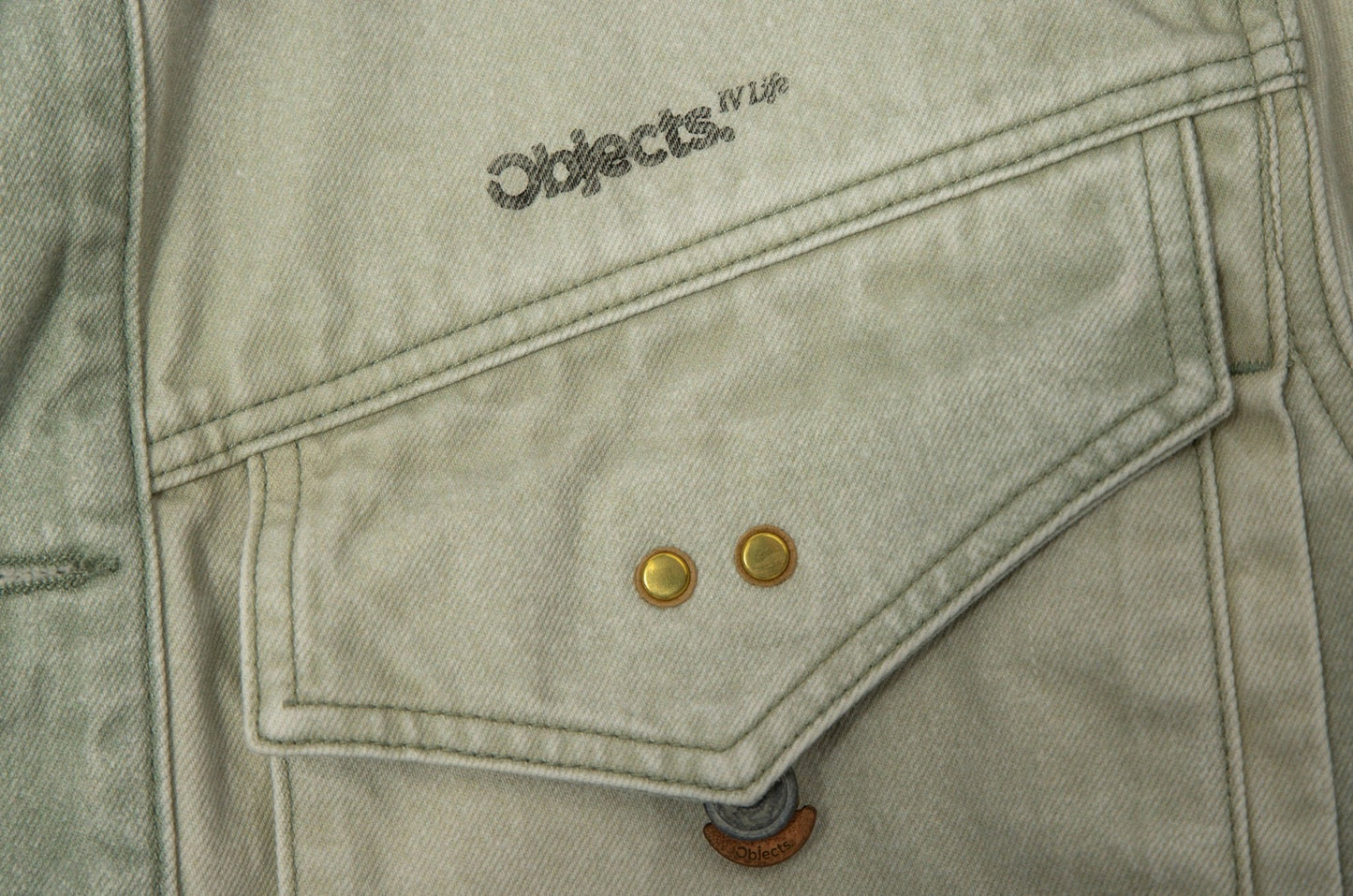OBJECTS IV LIFE Logo Embroidered Denim Jacket - supergl0rious