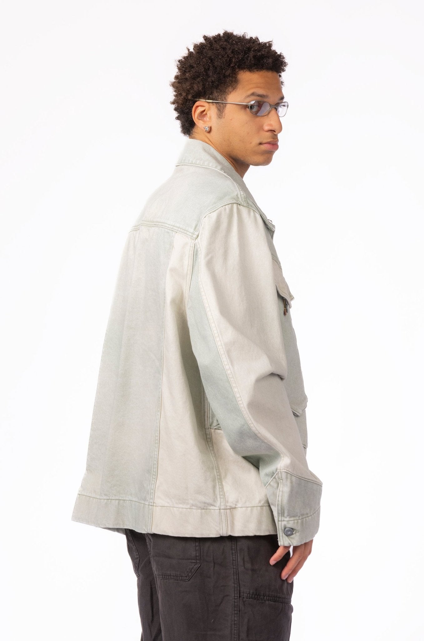 OBJECTS IV LIFE Logo Embroidered Denim Jacket - supergl0rious