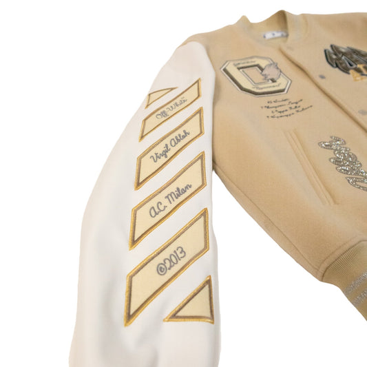 Off - White AC Milan Patch Varsity Jacket - supergl0rious