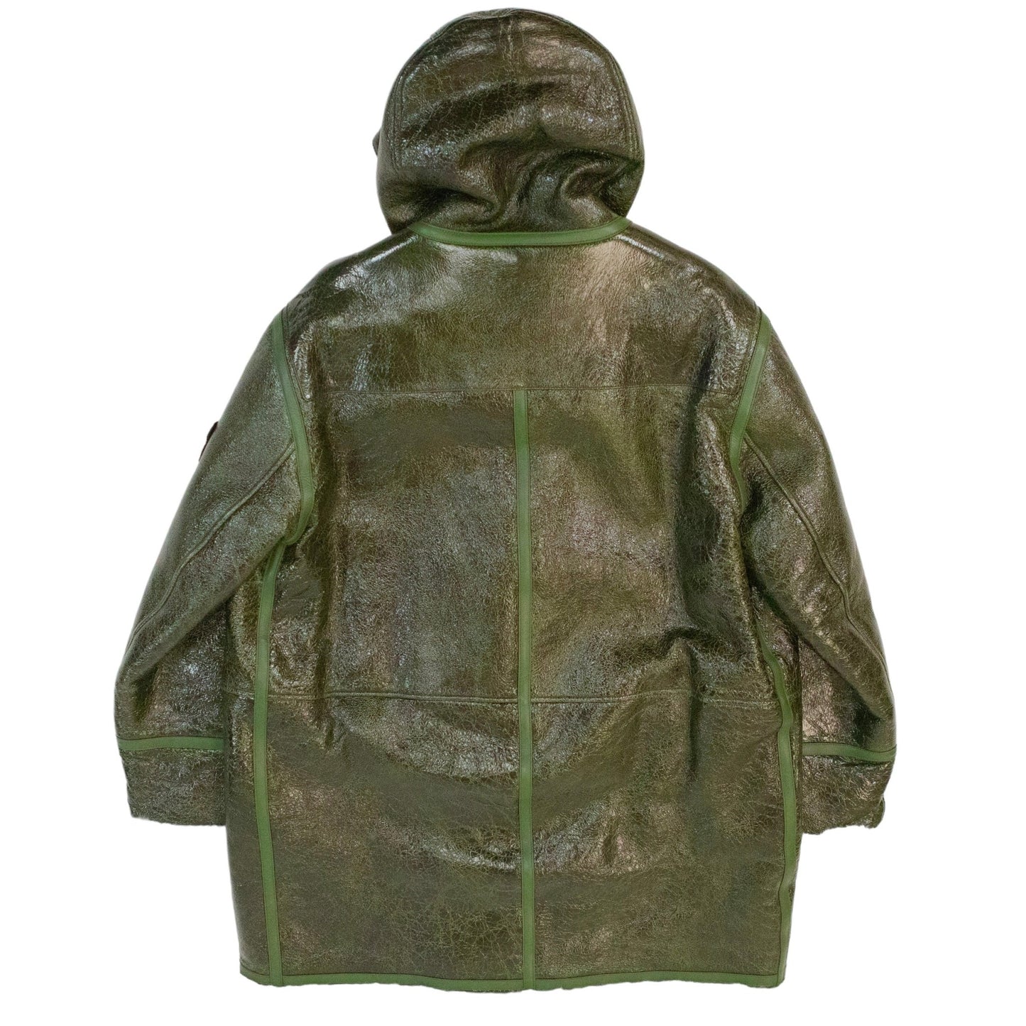 Stone Island Logo - Applies Vitrified Sheepskin Duffle Coat - supergl0rious