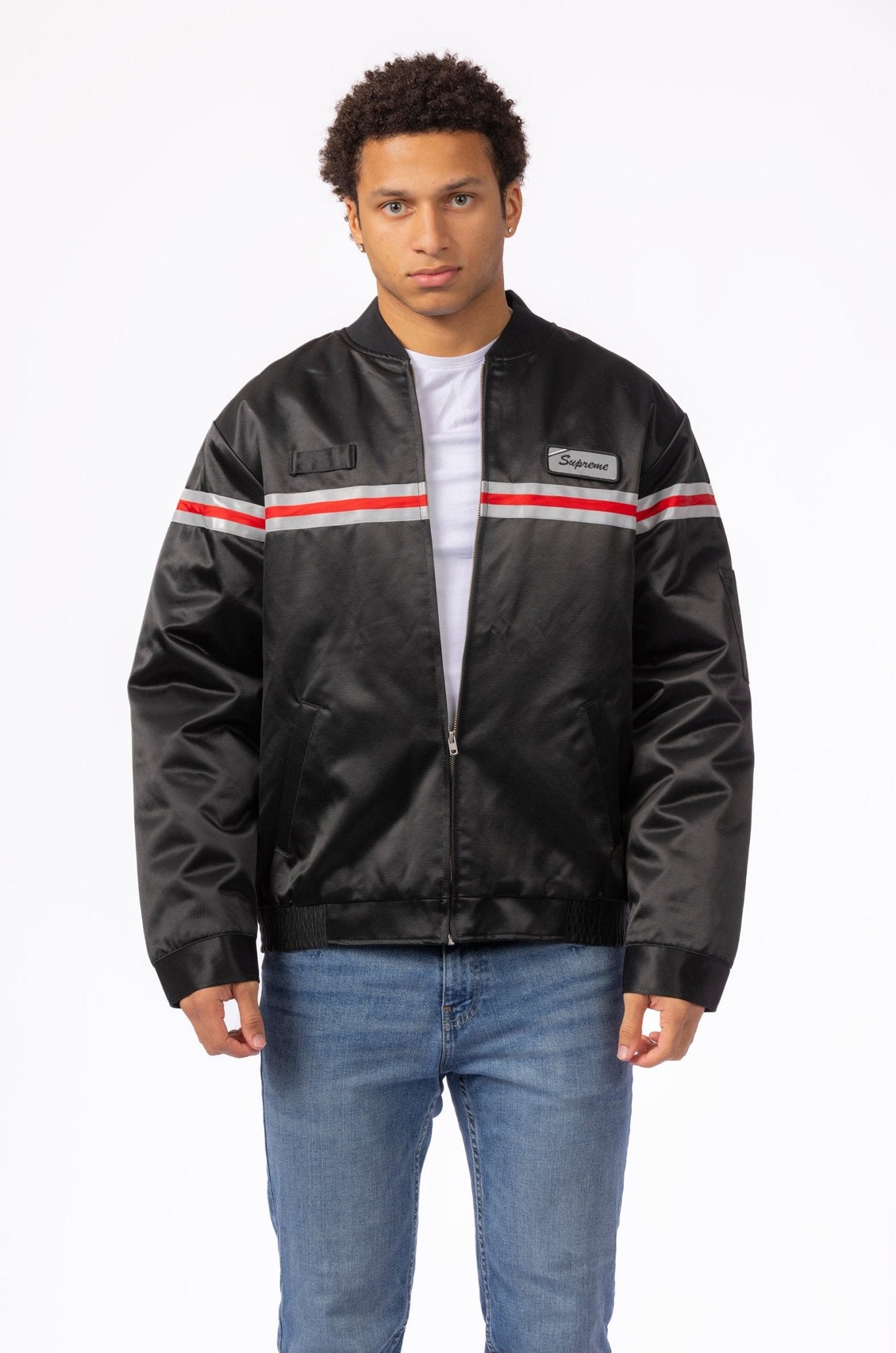 Supreme Reflective Stripe Work Jacket - supergl0rious