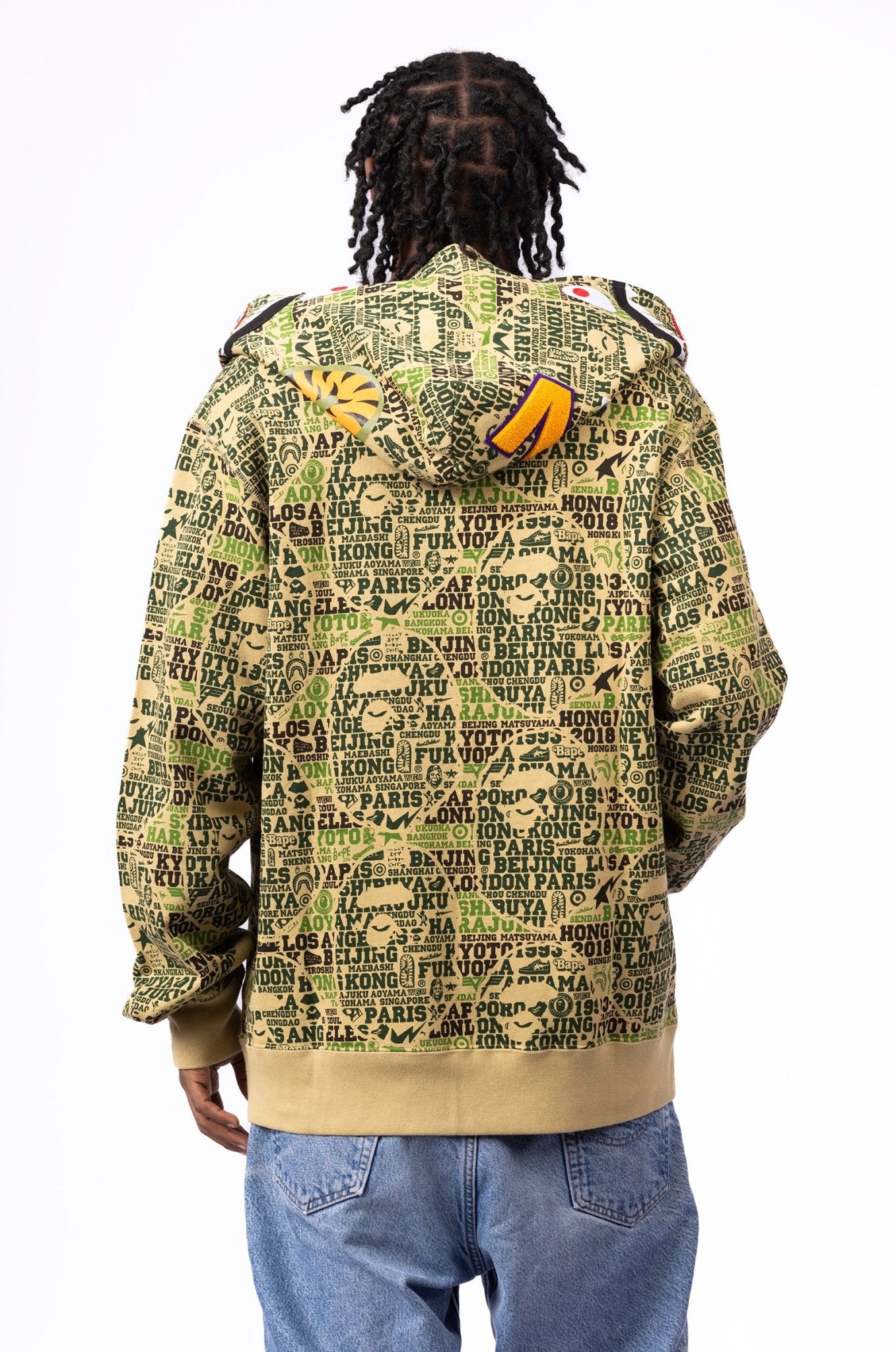 BAPE XXV Cities Camo Shark Full Zip Hoodie - supergl0rious
