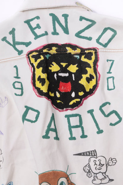 Kenzo Graphic Print Denim Jacket - supergl0rious