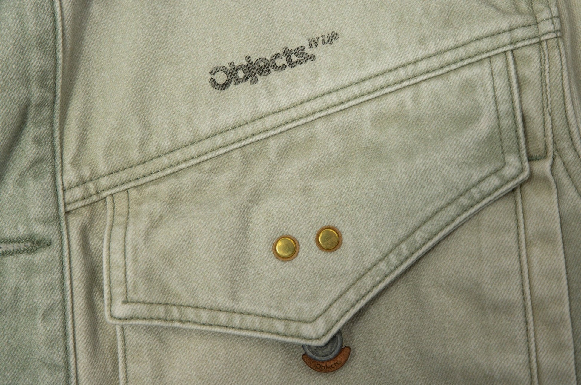 OBJECTS IV LIFE Logo Embroidered Denim Jacket - supergl0rious