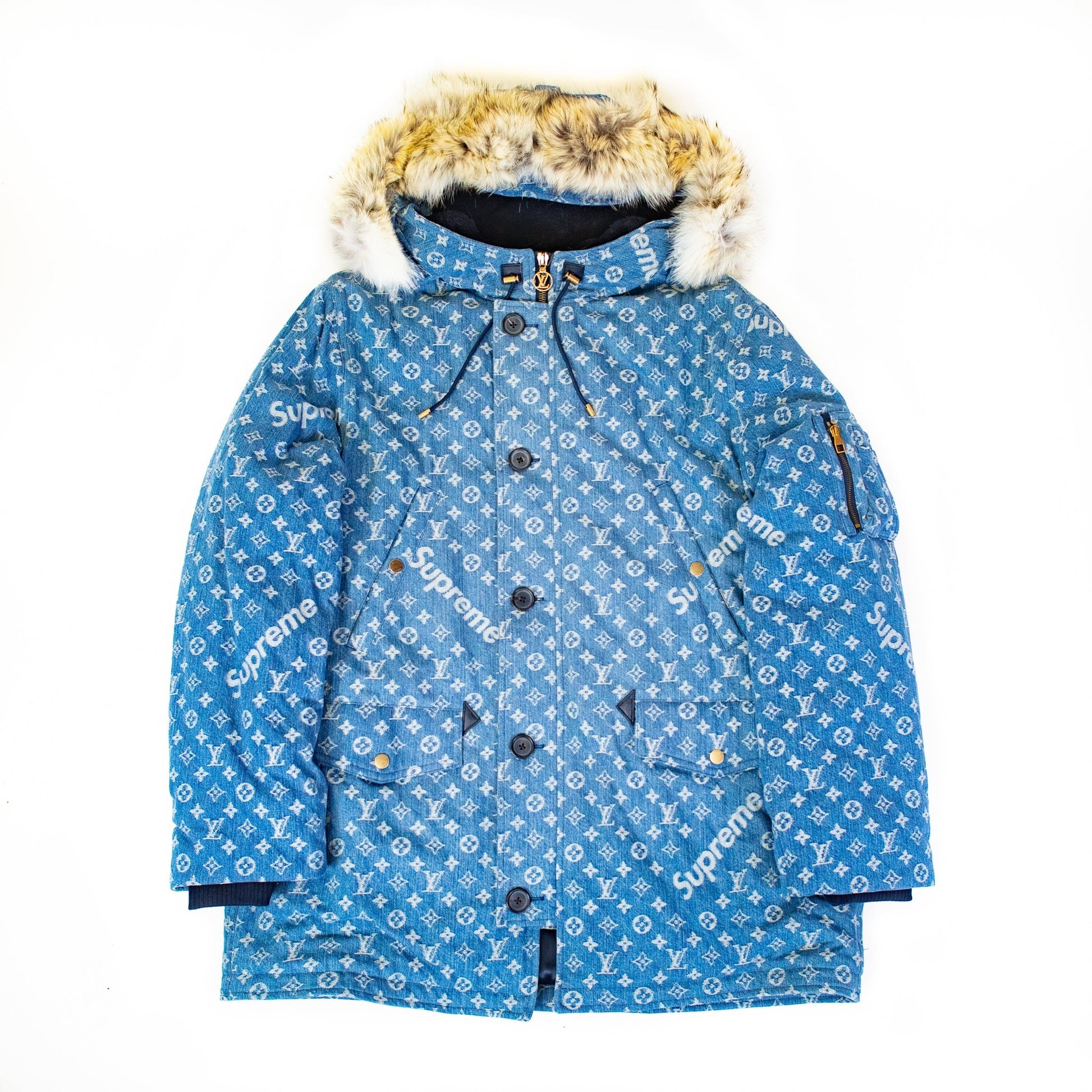 Supreme Louis Vuitton Jacquard Denim N - 3B Parka - supergl0rious